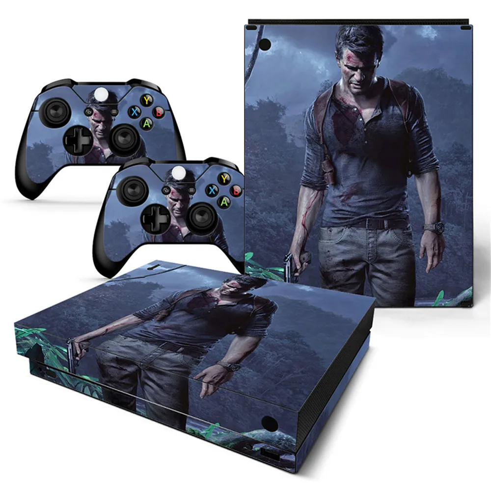 Наклейка для Microsoft Xbox One X консоль и 2 контроллера виниловая игровая наклейка s|stickers