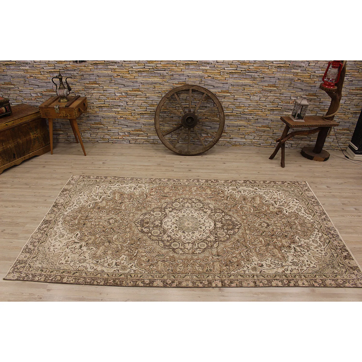 

2330-Turkish Traditional Unique Real handmade Wool Rug, Unique Area Rug Livingroom Bedroom Kitchen Rug