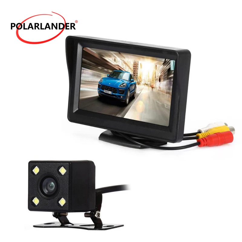 

High quality 4 LED backlight display Rear view Car Reversing Camera and 4.3 inch Color TFT LCD Car Monitor