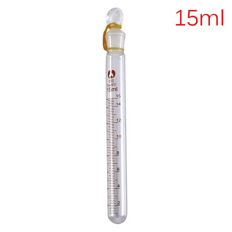 1 шт. Стекло трубки окончил Lab ясно Тесты трубка с круглым дном пробкой ware