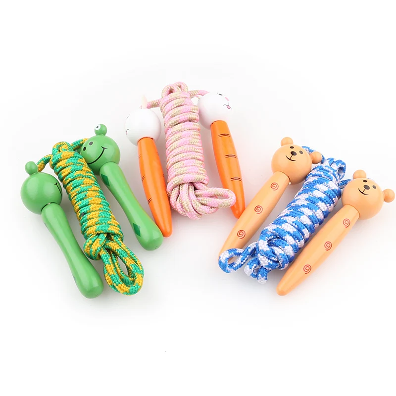 Детские скакалки с деревянной ручкой спортивные для бодибилдинга фитнеса