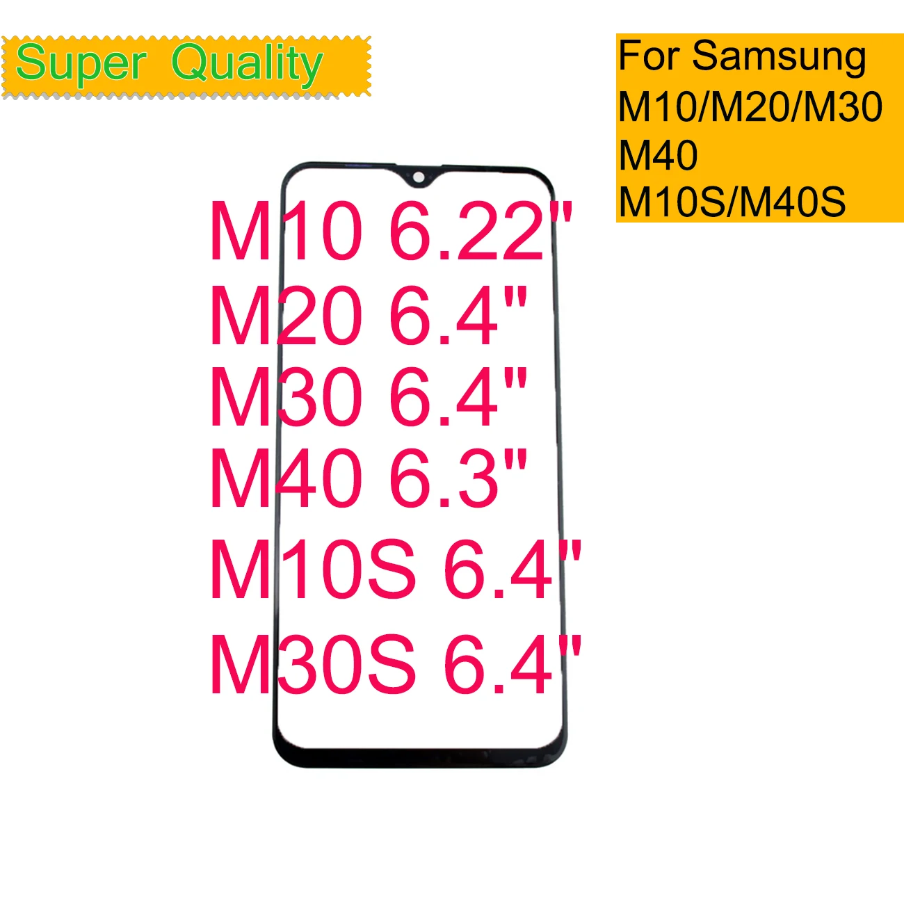 Для Samsung Galaxy M10 M20 M30 M40 M10S M30S сенсорный экран передняя стеклянная панель ЖК внешняя