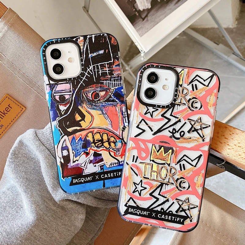 

Чехол INS в стиле ретро с граффити для телефона iPhone 13 Pro Max 12 11 Pro Max 12 Mini X Xs Max Xr 7 8 Puls SE 2020, чехлы, мягкий чехол