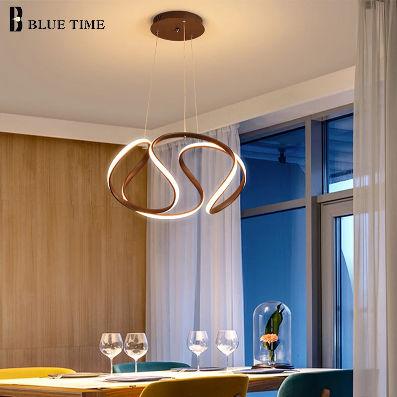 Современный подвесной светильник s для гостиной столовой круглые кольца