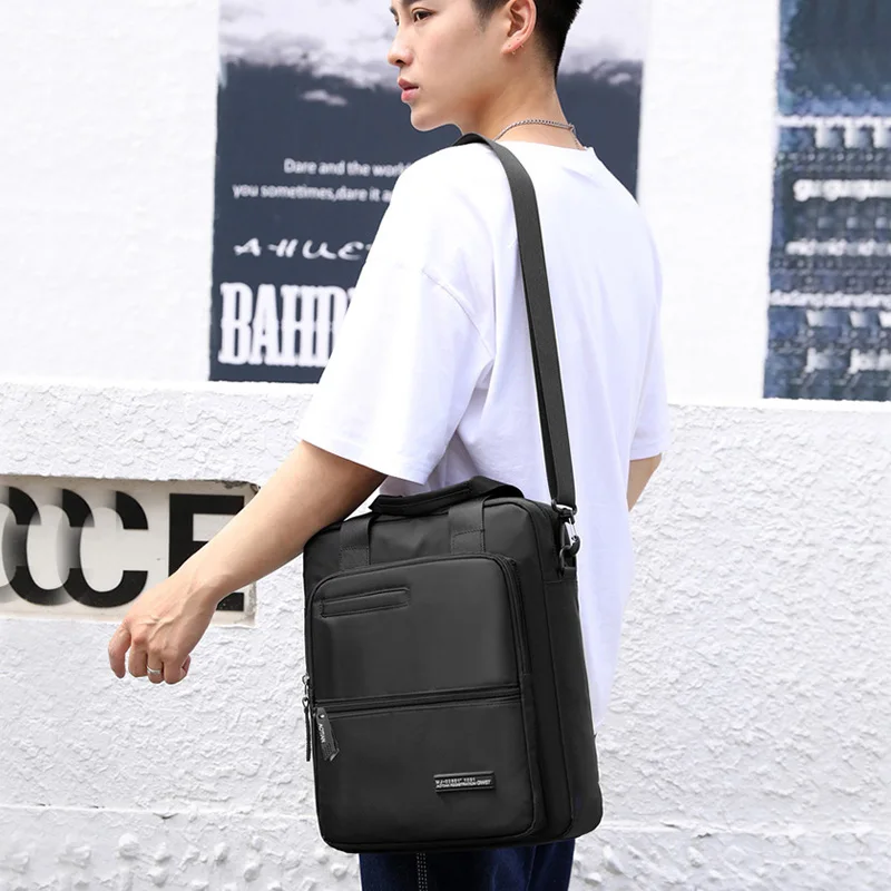 men waterproof shoulder bag high quality nylon handbag business office crossbody bags casual 13 inch mens tote handbags xa98c free global shipping