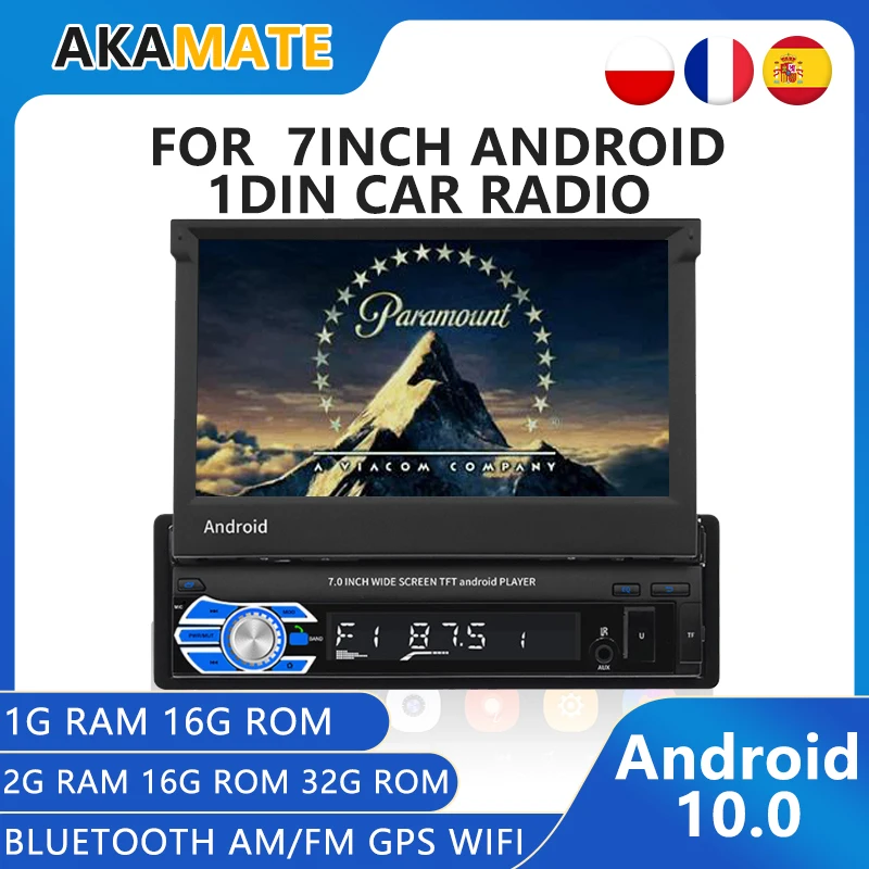 Автомагнитола 1 Din на Android 10 0 мультимедийный видеоплеер с GPS Wi Fi Bluetooth сенсорным