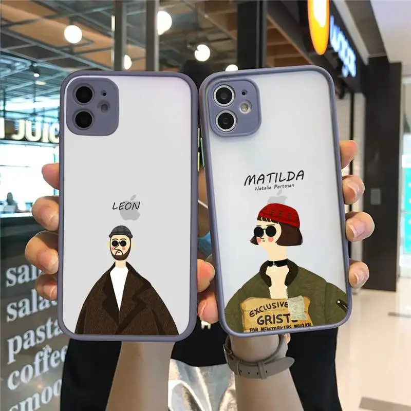 

Killer Leon Uncle Girl Phone Case Matte Transparent for iPhone 7 8 11 12 s mini pro X XS XR MAX Plus cover funda