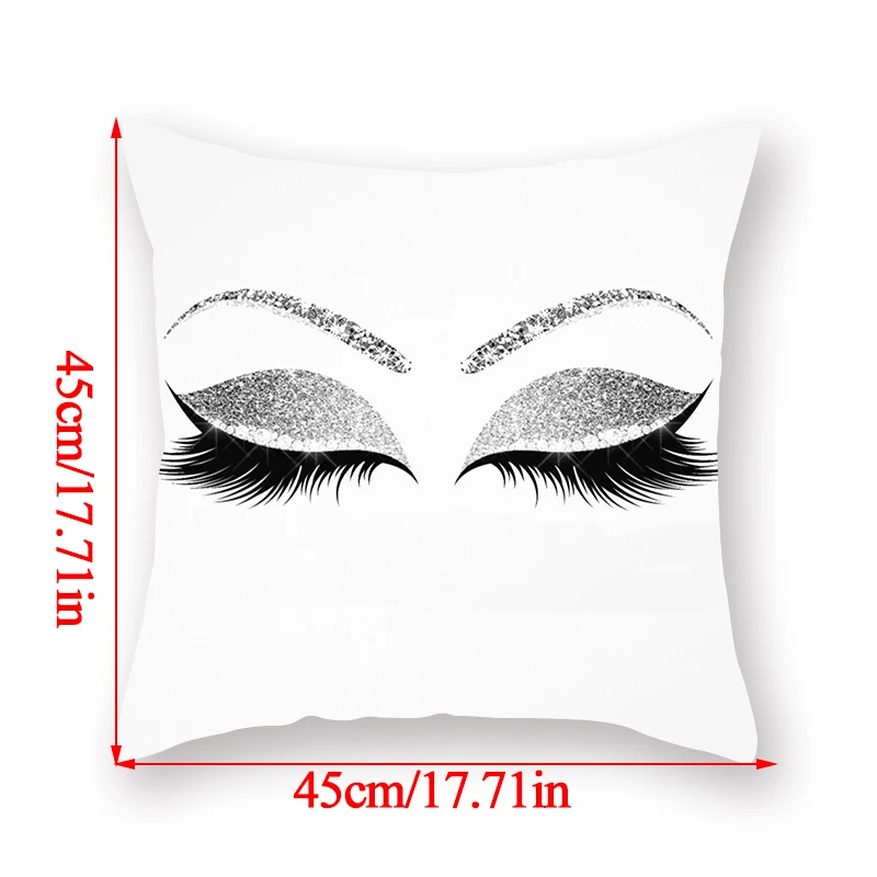 

Marble Eyelash Decorative Throw Pillow Polyester Cushion Cover Home Sofa Decoration Geometric Cushions Pink Pillowcas