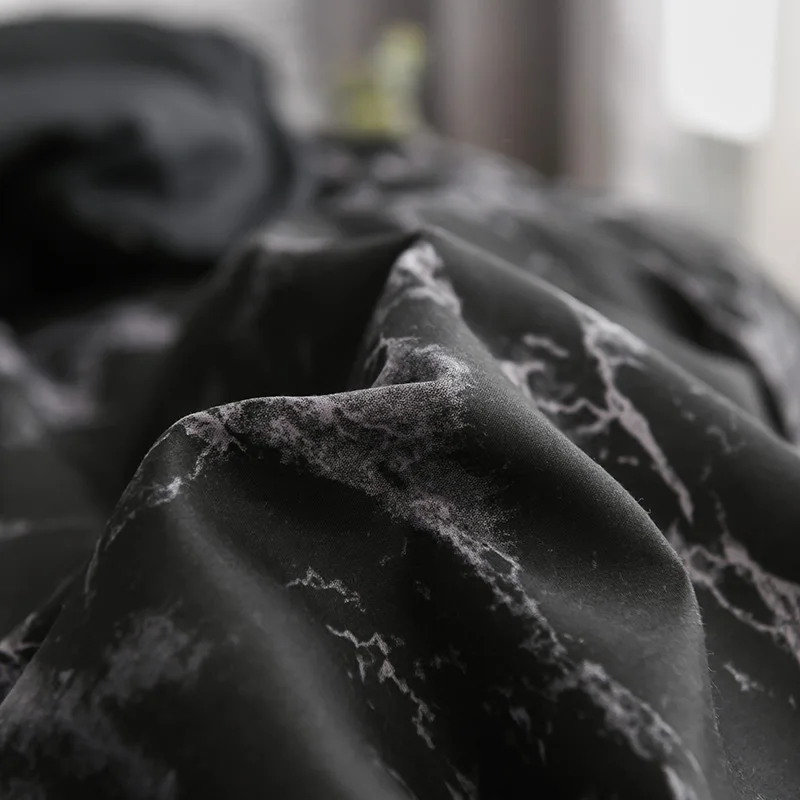 

Home Textiles 2/3pcs Bedding Set White Black Duvet Cover Printed Marble Bed Sets European Size King Queen Quilt Cover