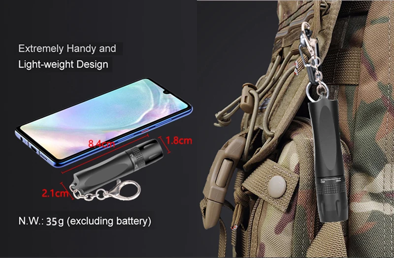 Litwod Z90+ мини-ручка светильник светодиодный светильник вспышка XP-E Q5 Фонарь 1000LM Карманный светильник водонепроницаемый фонарь AAA батарея светодиодный для кемпинга