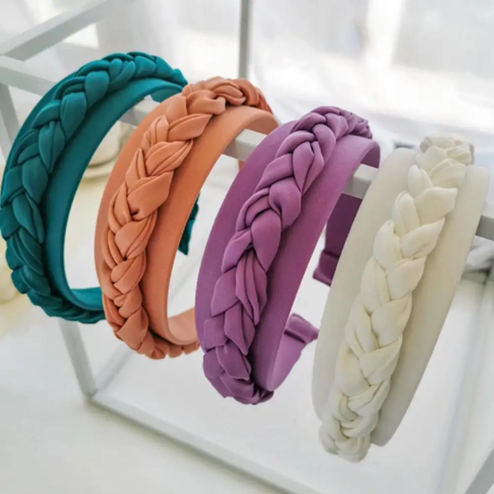

Ladies Fashion Hairband Color Fabric Weaving Braids Casual Fabric Girls Hairband Accessories