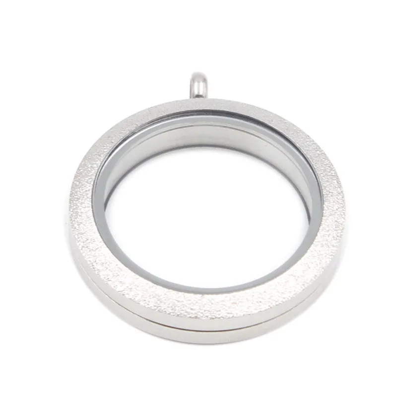 

(20mm 25mm 30mm 34mm) Stainless Steel Waterproof Locket Silver Shine Floating Locket Pendant Floating Charm Memory Locket
