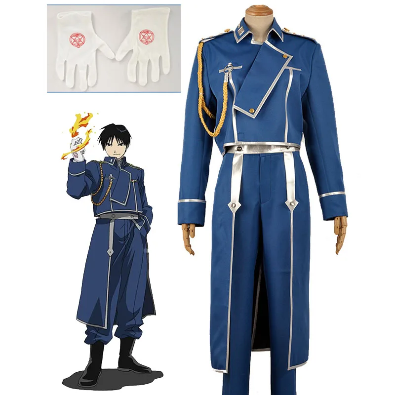 Стальной алхимик костюмы для косплея Roy Mustang униформа костюм Riza Hawkeye Карнавальная