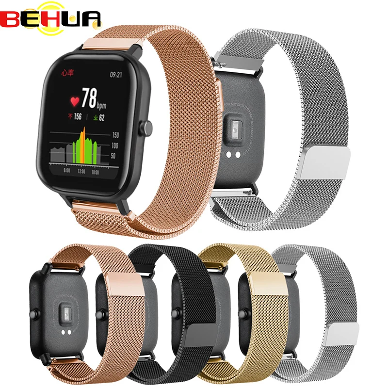 Миланский ремешок для часов для Xiaomi Huami Amazfit GTS умный браслет из нержавеющей стали металлический Сменный ремень для Amazfit GTS Correa