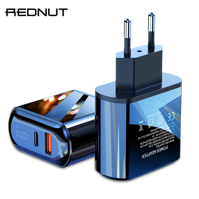 Быстрое зарядное устройство REDNUT 3 0 USB EU настенное для мобильного телефона адаптер