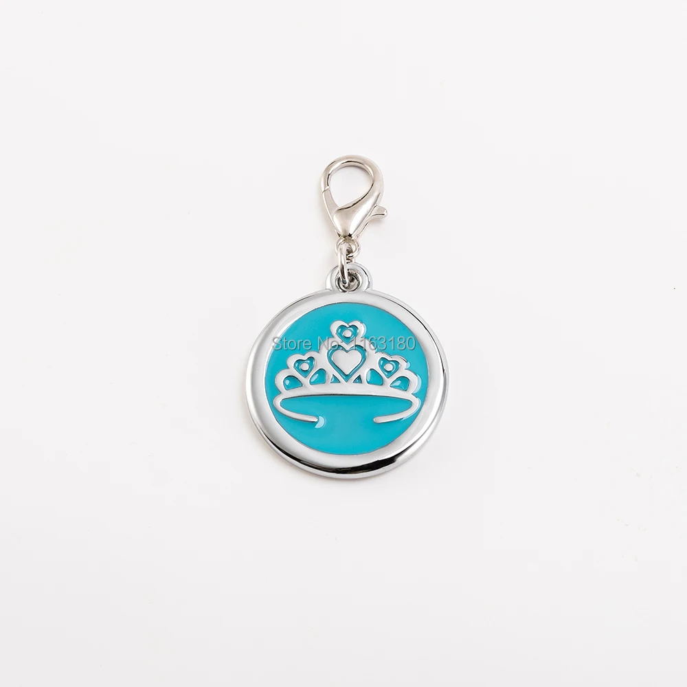 100 шт./лот Персонализированные Гравированные яркие бирки для собак круглой формы