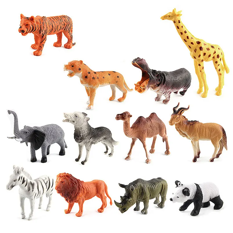 12pcs Set Kids Toy Lifelike Miniature Cartoon Wild Animal World Figures Assorted Model Kingdom Zoo Collection Mobile Phone Cases | Мобильные