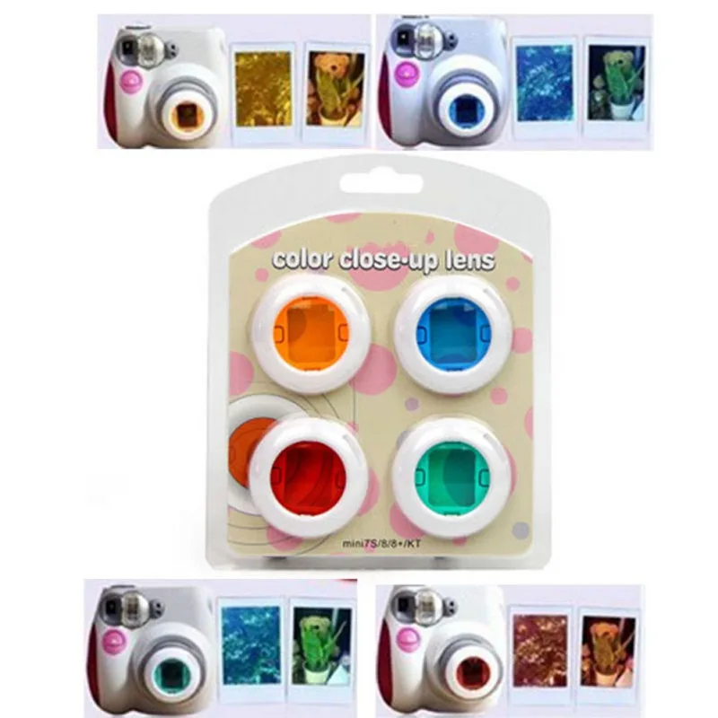 Цветная видеокамера фильтр для объектива Polaroid Fujifilm Instax Mini 9 8 7S KT 4 шт./6 шт. |