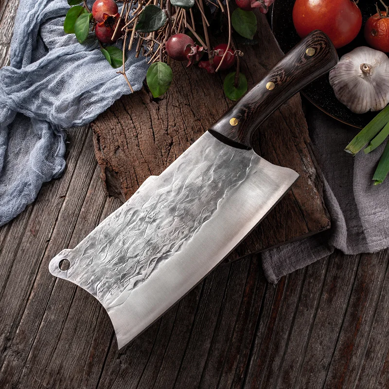 

Chopping Slicing Chef Kitchen Knife Hammered Kitchen Chopper Knives Manganese Stainless Steel Chinese Sushi Sashimi Cleaver Tool