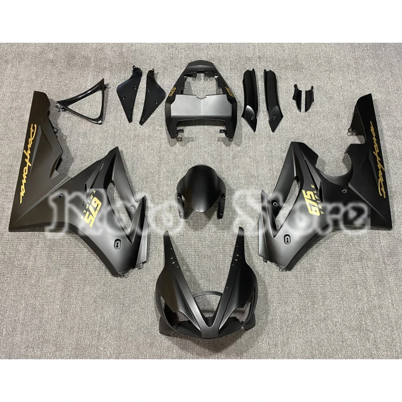 

Black Gold Printing Series FOR Triumph 675 2006 2007 2008 Fairing Complete Set of Motorcycle Shell Matte Fairing Accessories