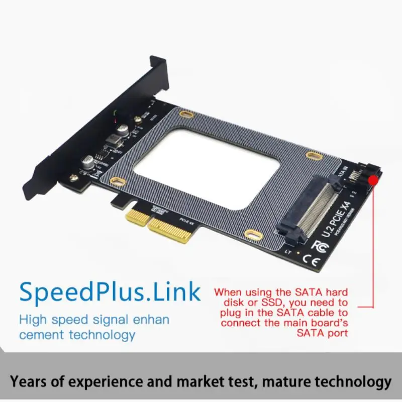 

U.2 To PCI-E X4 Riser Card 3.0 SFF-8639 To SSD Extension Adapter U.2 SSD SATA PCI Express Card For 2.5 Inch SATA HDD