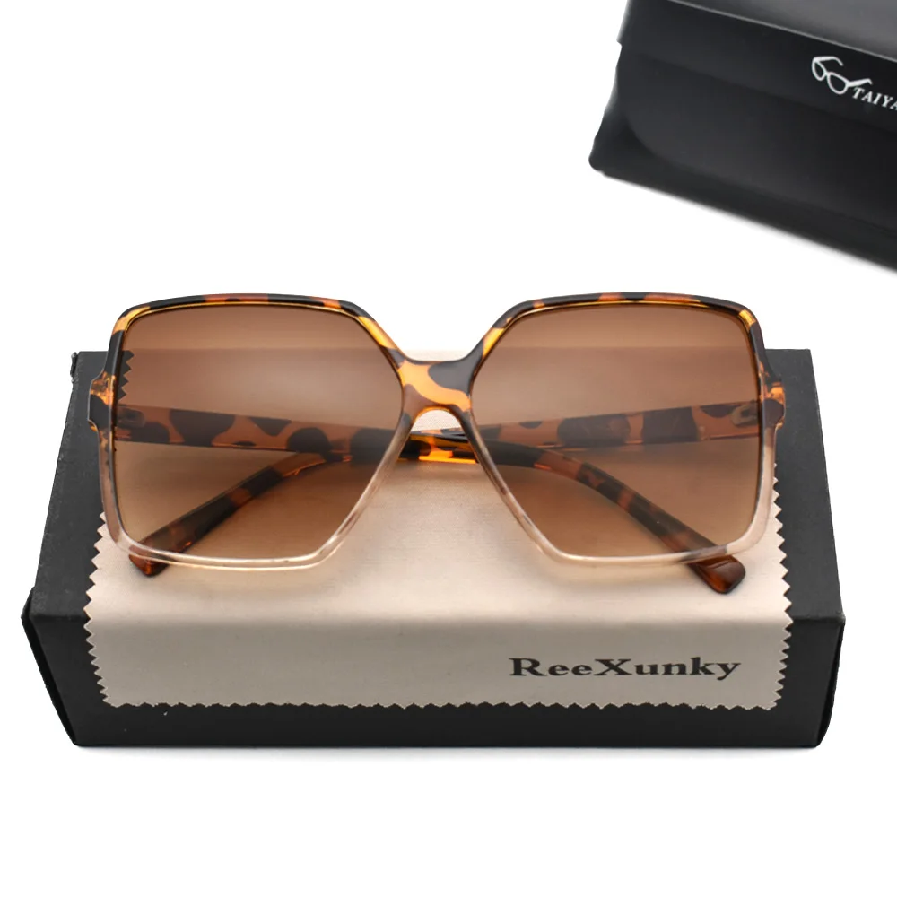 Модные негабаритные Квадратные Солнцезащитные очки женские 2019 Роскошные