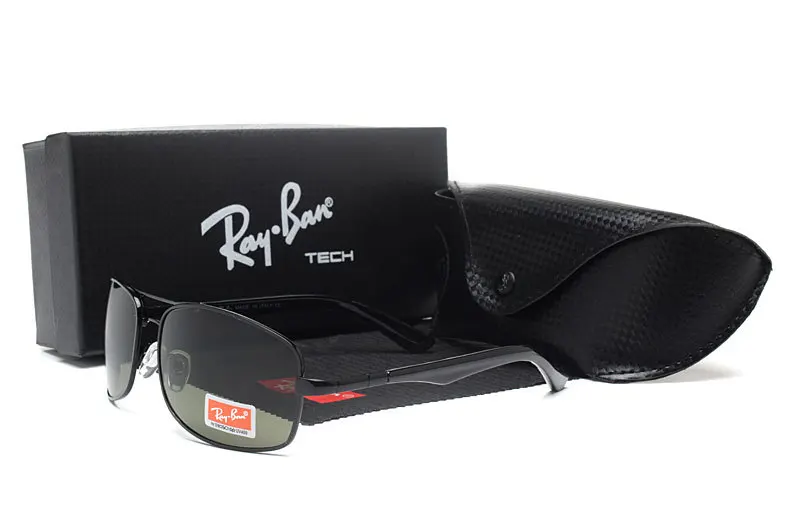 RayBan RB3480 квадратные поляризационные солнцезащитные очки мужские UV400 зеркальные солнцезащитные очки для вождения винтажные Lunette De Soleil Homme