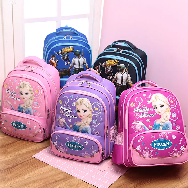 Детские Сумки disney, школьные сумки для девочек 1-3 лет, милый рюкзак принцессы Эльзы для девочек, водонепроницаемый мини-рюкзак
