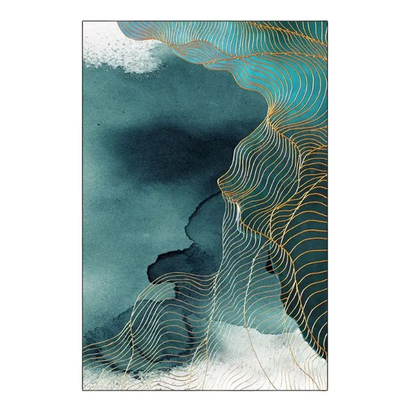 Ковры из полиэстера с изображением воздушных поцелуев для гостиной золотая