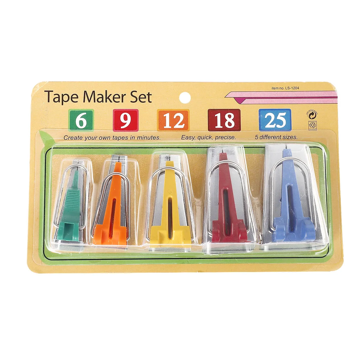 5 sizes Sewing Accessories Bias Tape Makers - size 25mm 18mm 12mm 9mm 6mm Quilting Hemming Tools | Дом и сад
