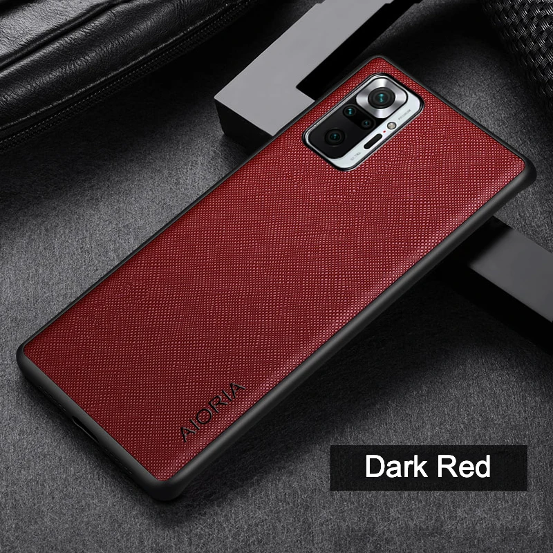 Case for Xiaomi Redmi Note 10 Pro 10T 5G 10S funda Cross pattern Leather cover Luxury coque for redmi note 10 pro case