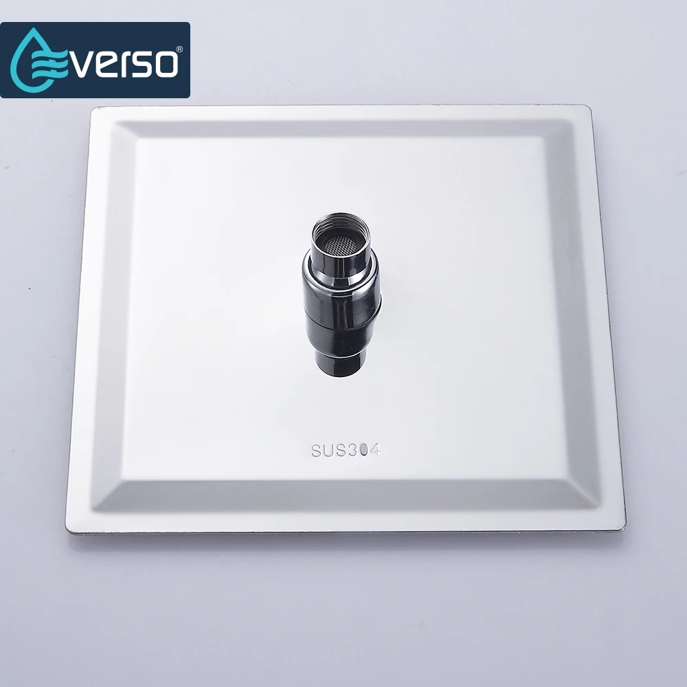 Ультратонкая насадка для душа из нержавеющей стали 12/10/8/6/4 дюйма с хромированной