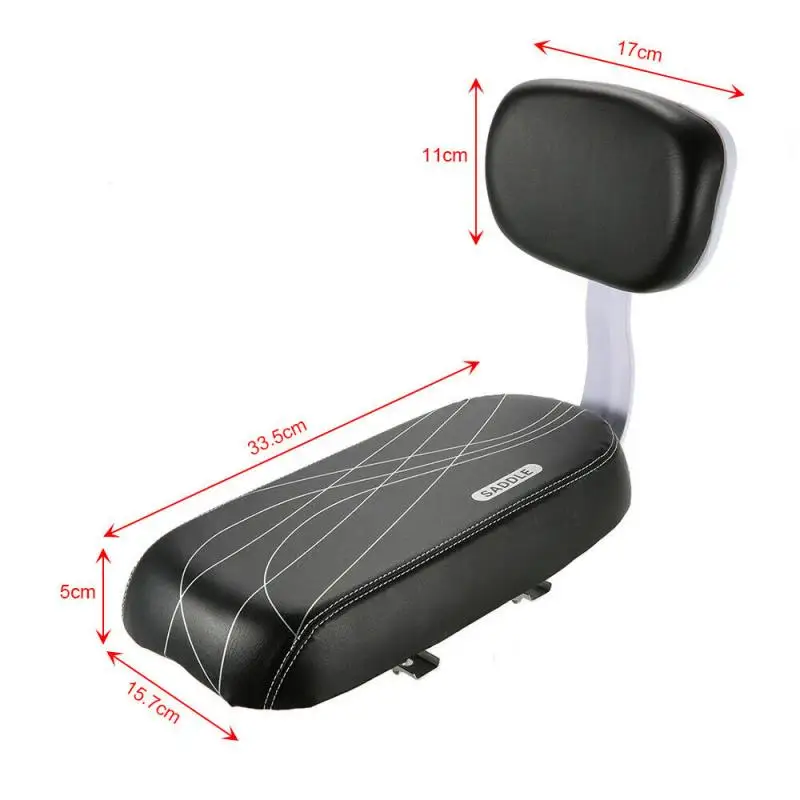 

Electric Bike cushion Mountain Bike Bicycle Rear Seat Sponge Cushion With Backrest Seat Plate Seat Riding Equipment Accessories
