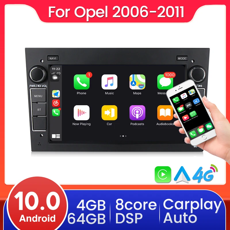 

Автомагнитола на Android, 8 ядер, для Opel Astra H J 2004 Vectra Vauxhall Antara Zafira Corsa Vivaro Meriva Veda GPS, мультимедиа