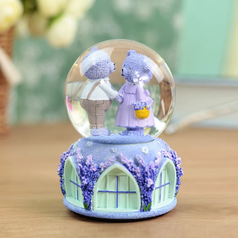 Романтических встреч Кристальный Медвежонок шар для украшения дома бледно