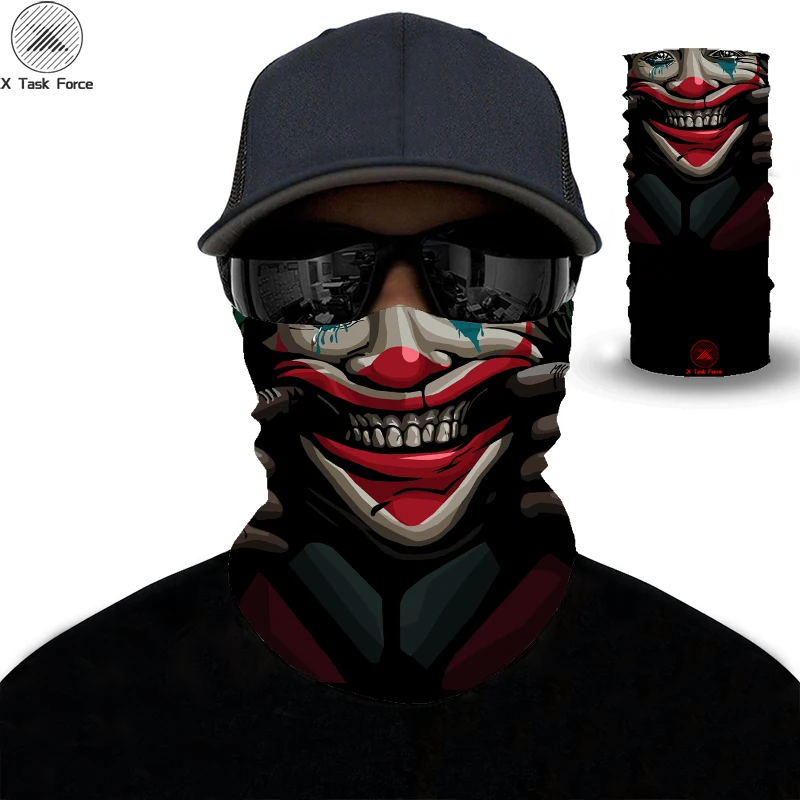 3D череп шарф Хэллоуин бандана головной убор печать открытый шеи Gaiter Велоспорт