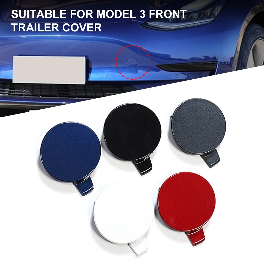 Tow Hook Cover For Tesla Model 3 Auto Trailer Hitch Receiver Cover Plug Caps Exterior Accessories