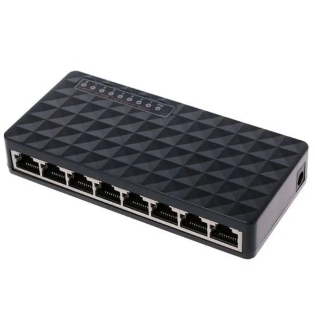 Мини Ethernet сетевой настольный коммутатор 8 портов 10/100 Мбит/с Lan быстрый интернет