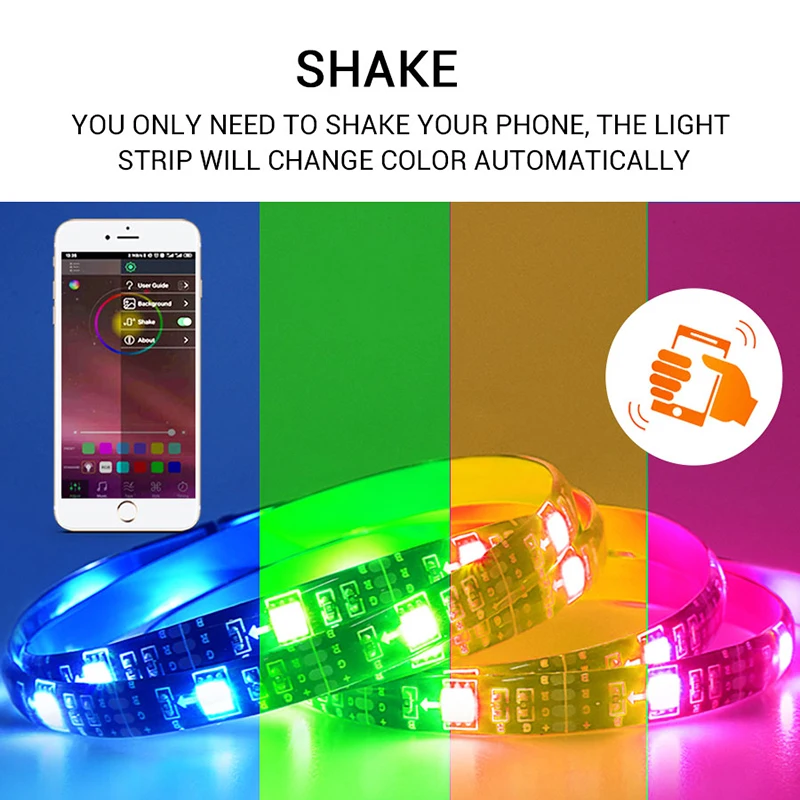 EeeToo Bluetooth RGB Светодиодные ленты светильник SMD5050 Диодная лента гибкий неоновый