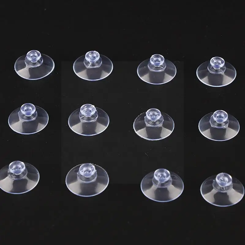 

10pcs 25mm Mushroom Sucker Fish Transparent Adsorption Sucker Smooth Home Parts Sucker Glass Perforated Flat G9n2
