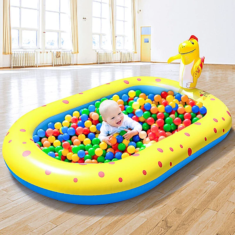 저렴한 어린이 이동식 수영장 매트 드래곤 스프링클러 여름 지상 정원 풍선 직사각형 수영장 액세서리