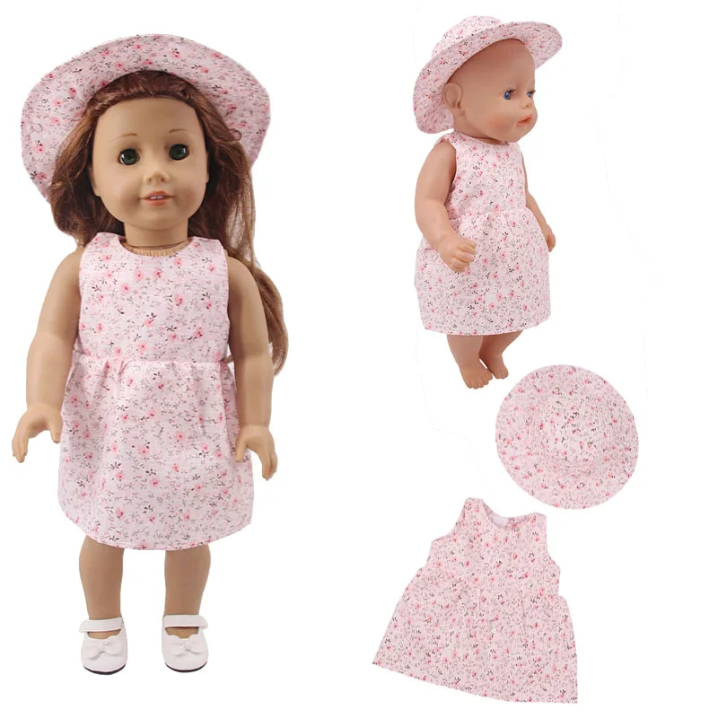 LUCKDOLL маленькое свежее иностранное платье подходит для 18-дюймовых американских