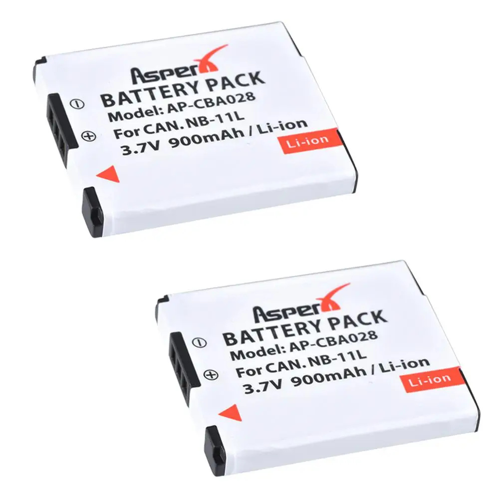 AsperX 4 шт. 900 мАч NB 11L 11LH запасная батарея для Canon PowerShot A2400 A2500 A2600 A3400 A3500 A4000 IS|Цифровые