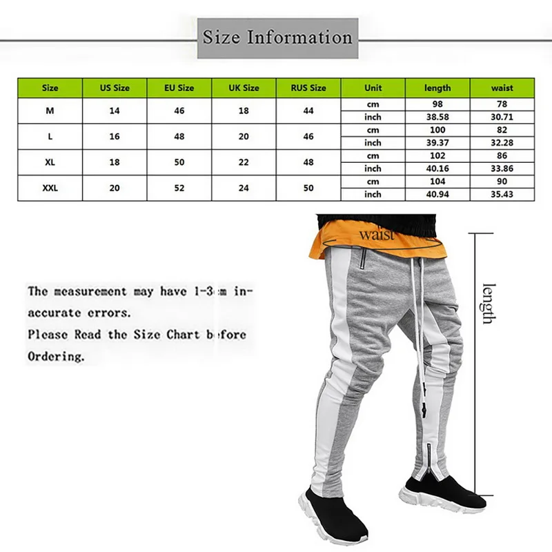 

Mens Joggers Casual Pants Fitness Men Sportswear Tracksuit Bottoms Skinny Sweatpants Trousers Black Gyms Jogger Track Pants