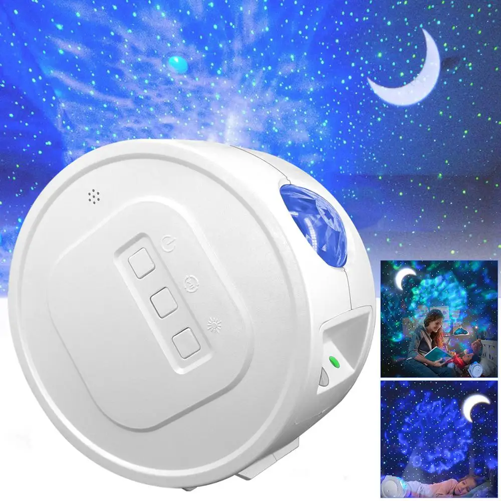 

Star Sky Projector Star Night Light Projection 6 Colors Ocean Waving Lights 360 Degree Rotation Night Lighting Lamp for Kids