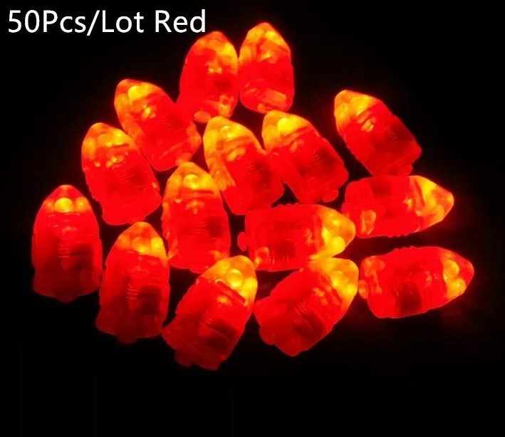 50Pcs Red 100 шт/50 шт светодиодные шариковые лампы, воздушные шары, сказочные огни, луна, Звездные гирлянды для дома, свадьбы, вечеринки, дня рождения, украшения - Цвет: 50Pcs Red
