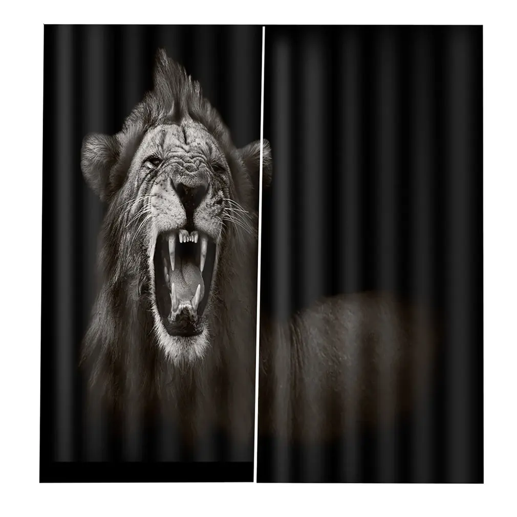 149338823 Tiger Curtain 140*100 Creative Home Interior Bedroom Living Room Hotel Decorative |