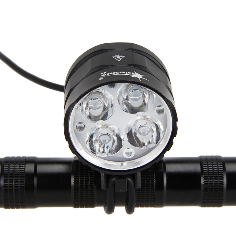Велосипедный фонарь 4x XML T6 светодиодный Передний для велосипеда велофонарь с