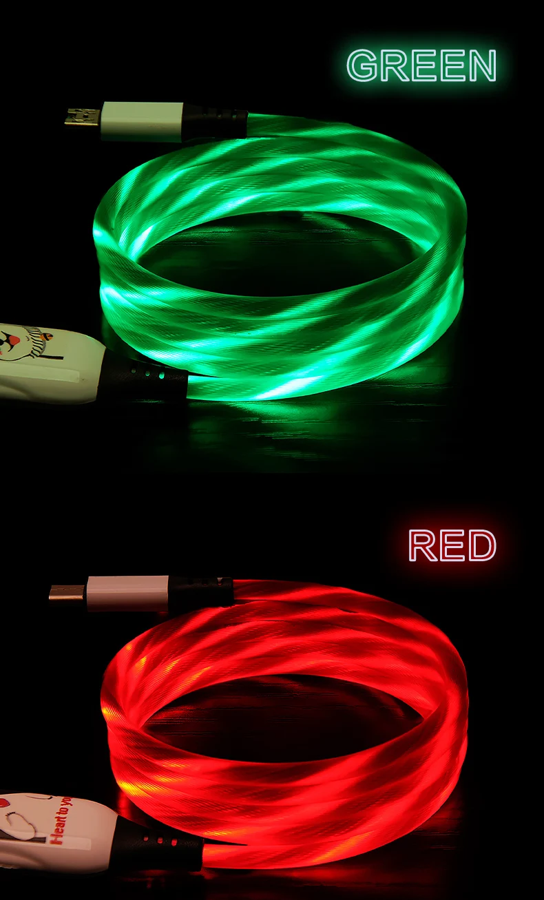 Power4 светильник Micro USB кабель для huawei Xiaomi Nokia samsung 4A 1 м Быстрый usb кабель для зарядки OPPO VIVO светящийся USB кабель