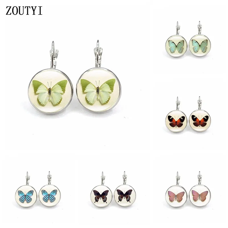 2019/Новые модные ретро серьги в виде бабочки с цветами выпуклые инкрустацией из